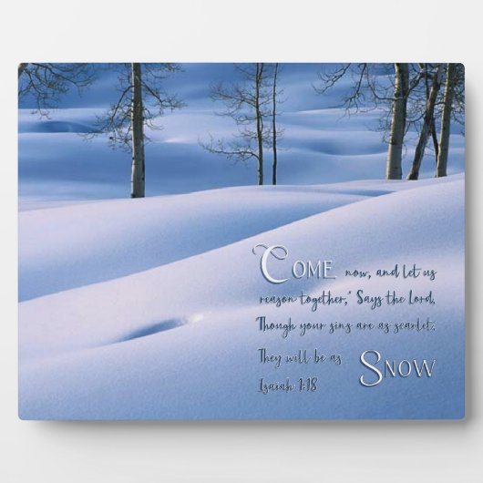 Isaiah 1:18 Inspirational Fotoplatte (Vorderseite)