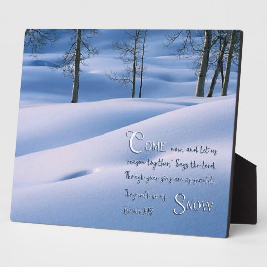 Isaiah 1:18 Inspirational Fotoplatte (Seite)