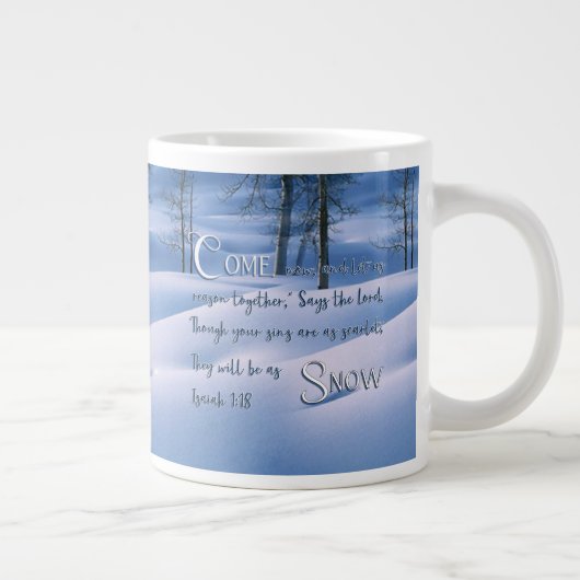 Isaiah 1:18 Inspirational Jumbo-Tasse (Rechts)
