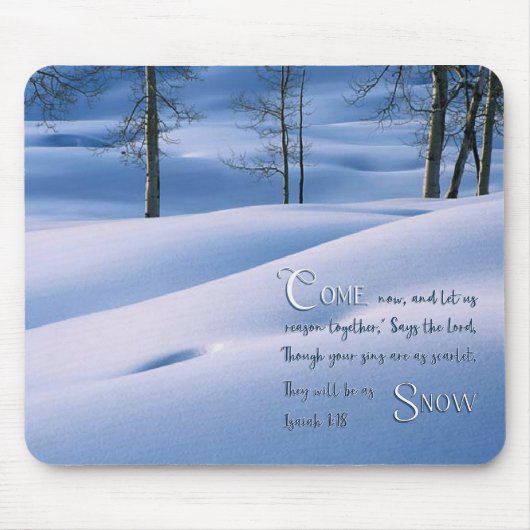Isaiah 1:18 Inspirational Mousepad (Vorne)