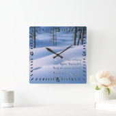 Isaiah 1:18 Inspirational Quadratische Wanduhr (Zuhause)