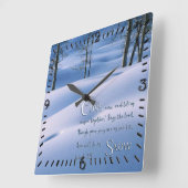 Isaiah 1:18 Inspirational Quadratische Wanduhr (Winkel)