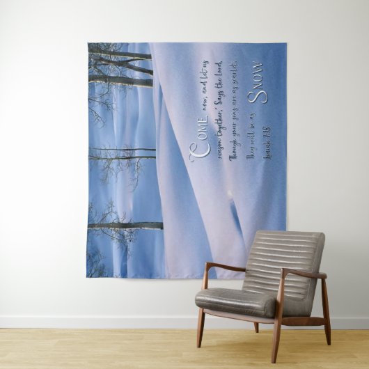 Isaiah 1:18 Inspirational Wandteppich (Beispiel)