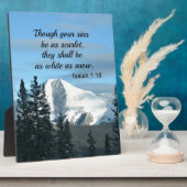 Isaiah 1:18 Obwohl deine Sünden wie Scharlach sind Fotoplatte (Seite)