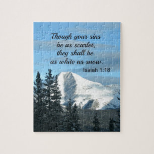 Isaiah 1:18 Obwohl deine Sünden wie Scharlach sind Puzzle