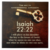 Isaiah 22:22 Schlüssel zum House of David Bible Ve Fliese (Vorderseite)
