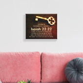 Isaiah 22:22 Schlüssel zum House of David Bible Ve Leinwanddruck (Insitu (Wohnzimmer))