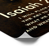 Isaiah 22:22 Schlüssel zum House of David Bible Ve Poster (Ecke)