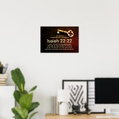 Isaiah 22:22 Schlüssel zum House of David Bible Ve Poster (Heimbüro)