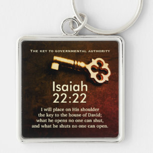 Isaiah 22:22 Schlüssel zum House of David Bible Ve Schlüsselanhänger