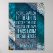 Isaiah 25:8 Bibelverse Poster (Vorne)