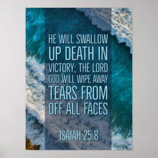 Isaiah 25:8 Bibelverse Poster