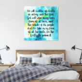 Isaiah 25:8 Canvas Print Leinwanddruck (Insitu (Schlafzimmer))