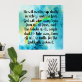 Isaiah 25:8 poster (Heimbüro)