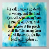 Isaiah 25:8 poster (Vorne)