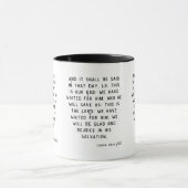Isaiah 25:9 KJV Bible Verse Zwei-Tone-Tasse Tasse (Zentrum)