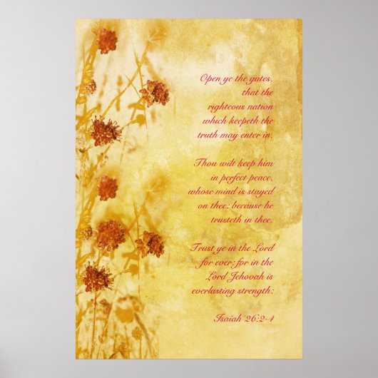 Isaiah 26: 2-4 poster (Vorne)