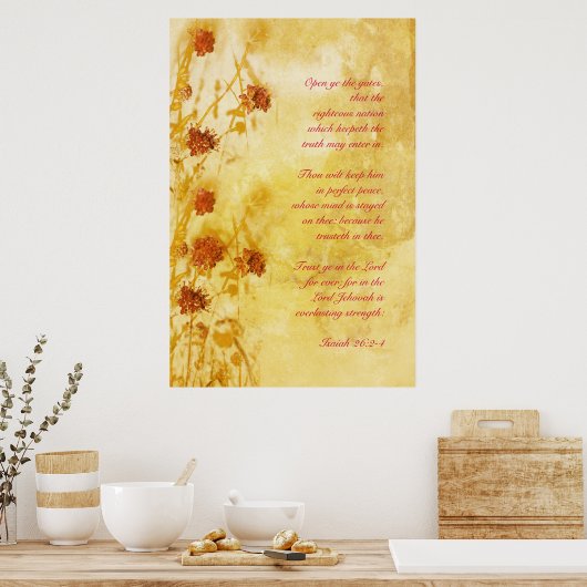 Isaiah 26: 2-4 poster (Küche)