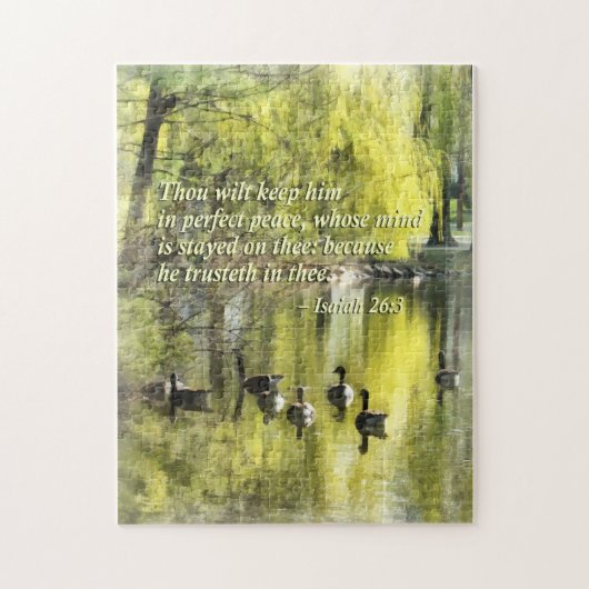Isaiah 26-3 Du behalte ihn in vollkommener Ruhe Puzzle (Vertikal)