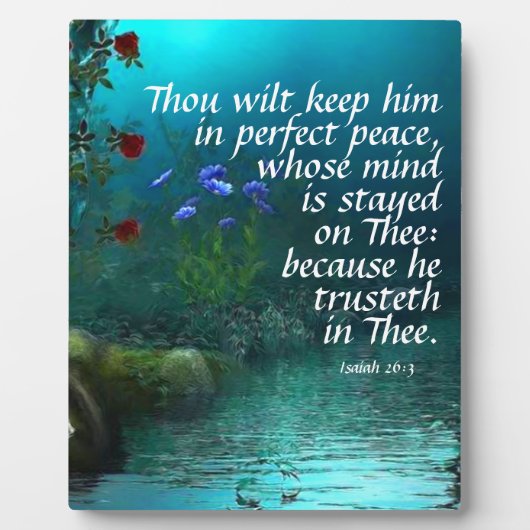 Isaiah 26:3 fotoplatte (Vorderseite)