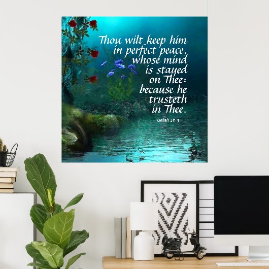 Isaiah 26:3 poster (Heimbüro)