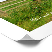 Isaiah 26:3, Schottische Felder mit Holzzaun Poster (Ecke)