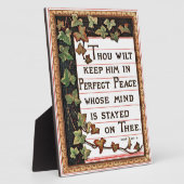 Isaiah 26:3 Viktorianisch Scripture Plaque Fotoplatte (Seite)