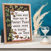 Isaiah 26:3 Viktorianisch Scripture Plaque Fotoplatte (Seite)