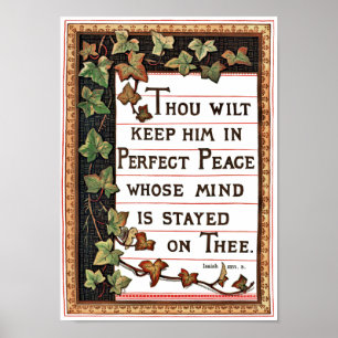 Isaiah 26:3 Viktorianisch Scripture Poster