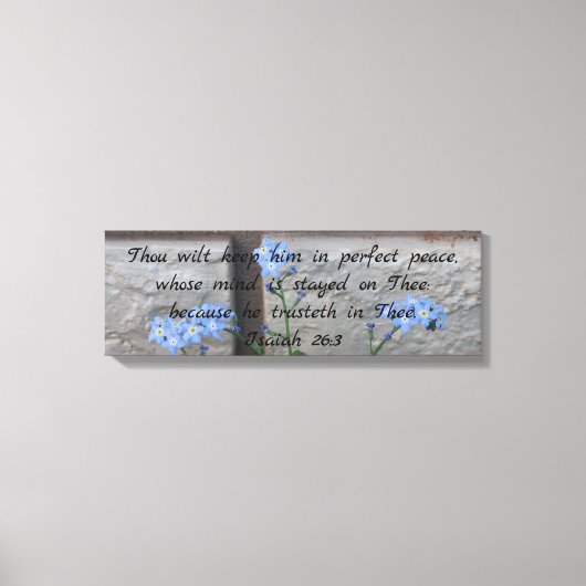 Isaiah 26 Leinwand des Vergessens-mir-nots (Vorderseite)