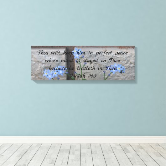 Isaiah 26 Leinwand des Vergessens-mir-nots (Insitu (Holzboden))