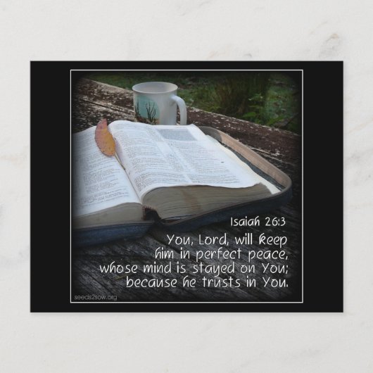 Isaiah 26v3 - Perfect Peace - Bibel Flyer (Vorne)