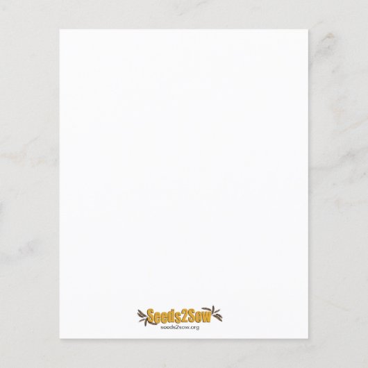 Isaiah 26v3 - Perfect Peace - Blume Flyer (Hinten)