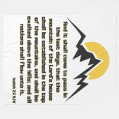 Isaiah 2:2 Bibelschrift Zitat KJV Fleecedecke (Vorderseite (Horizontal))