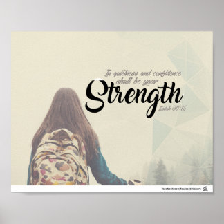 Isaiah 30:15 - In Ruhe und Zuversicht Poster