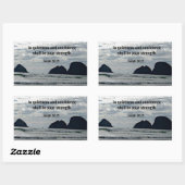 Isaiah 30:15 In Stille und Zuversicht soll Rechteckiger Aufkleber (Blatt)