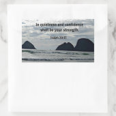 Isaiah 30:15 In Stille und Zuversicht soll Rechteckiger Aufkleber (Tasche)