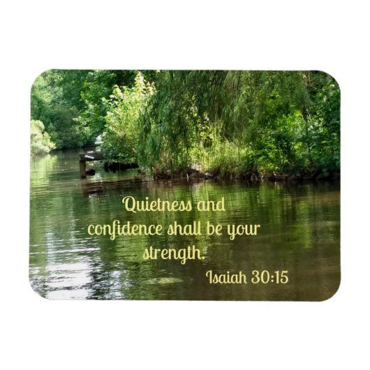 Isaiah 30:15 Ruhe und Zuversicht sollen Magnet (Horizontal)