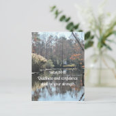 Isaiah 30:15 Ruhe und Zuversicht sollen Postkarte (Stehend Vorderseite)