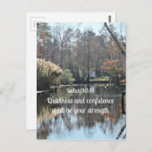 Isaiah 30:15 Ruhe und Zuversicht sollen Postkarte (Vorne/Hinten)