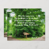 Isaiah 30:21 Dies ist das "Way Bible Verse" Postkarte (Vorne/Hinten)
