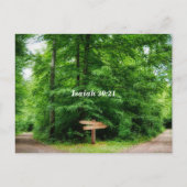 Isaiah 30:21 Dies ist das "Way Bible Verse" Postkarte (Rückseite)