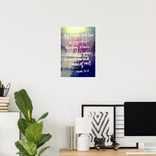 Isaiah 32:18 Poster (Heimbüro)