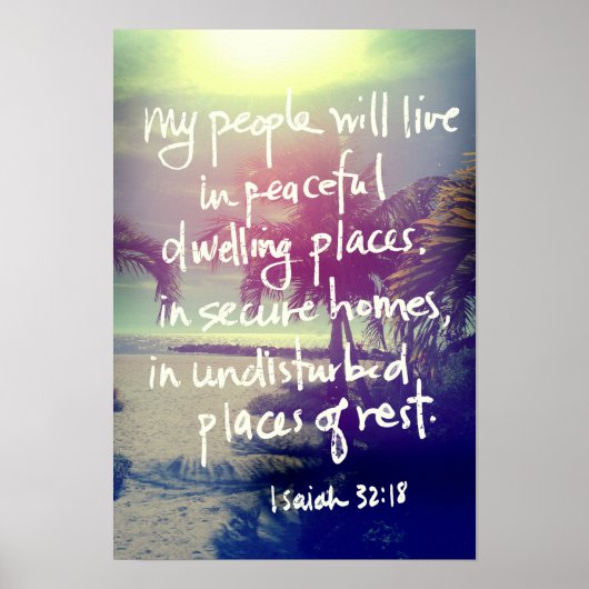 Isaiah 32:18 Poster (Vorne)