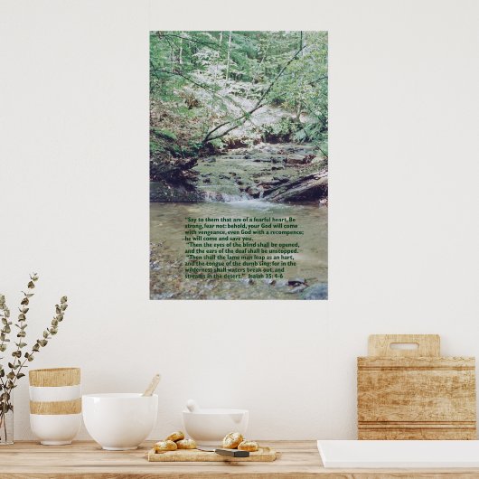Isaiah 35:4-6 poster (Küche)