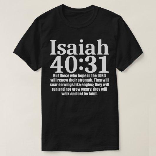 Isaiah 4031 1 T-Shirt (Design vorne)