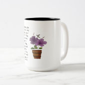 Isaiah 4031 Schrift mit Lila Hibiskus Zweifarbige Tasse (VorderseiteRechts)