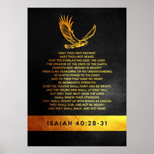 Isaiah 40:28-31 Bibelverse Poster (Vorne)