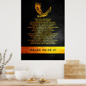 Isaiah 40:28-31 Bibelverse Poster (Küche)