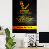 Isaiah 40:28-31 Bibelverse Poster (Heimbüro)